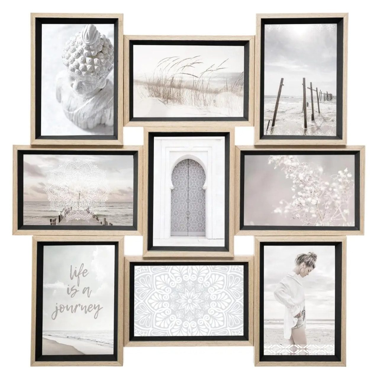 Pêle-mêle "Moly" bois 9 photos