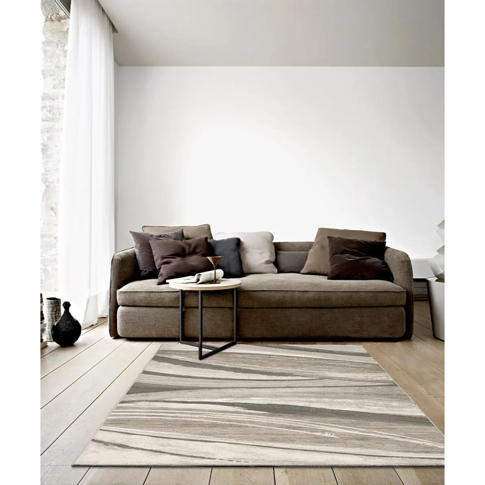 Tappeto Disegno Astratto Beige Nocciola