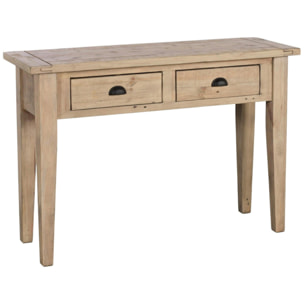 Console 110 cm à tiroirs bois recyclé SALERNE