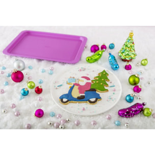 Plaque de four rectangulaire fuchsia 38 x 25 cm Tasty Pâtisserie