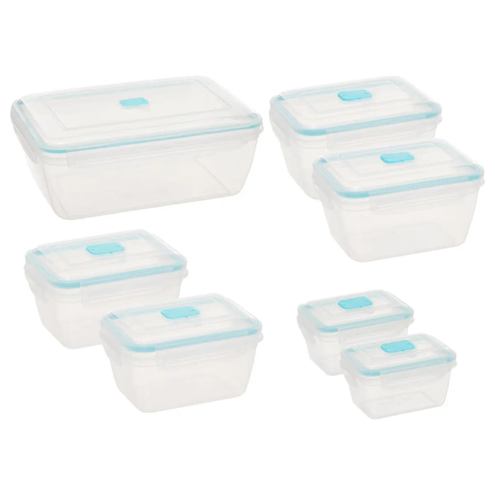 Lot de 7 boîtes de conservation en plastique