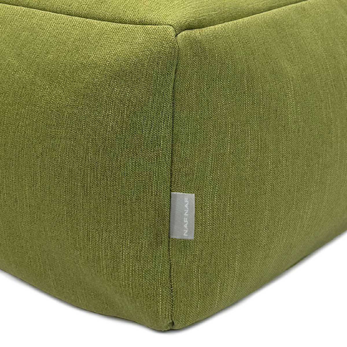 Puff desenfundable MINK pistacho 50x50x25 cm. Disponible en varios colores