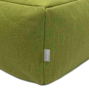 Puff desenfundable MINK pistacho 50x50x25 cm. Disponible en varios colores