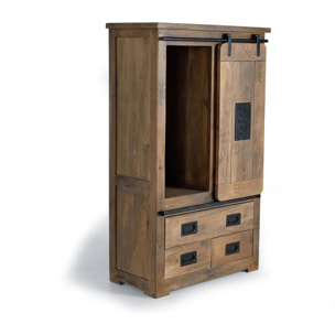Alacena de Madera de Mango 90 Cm Estilo Industrial