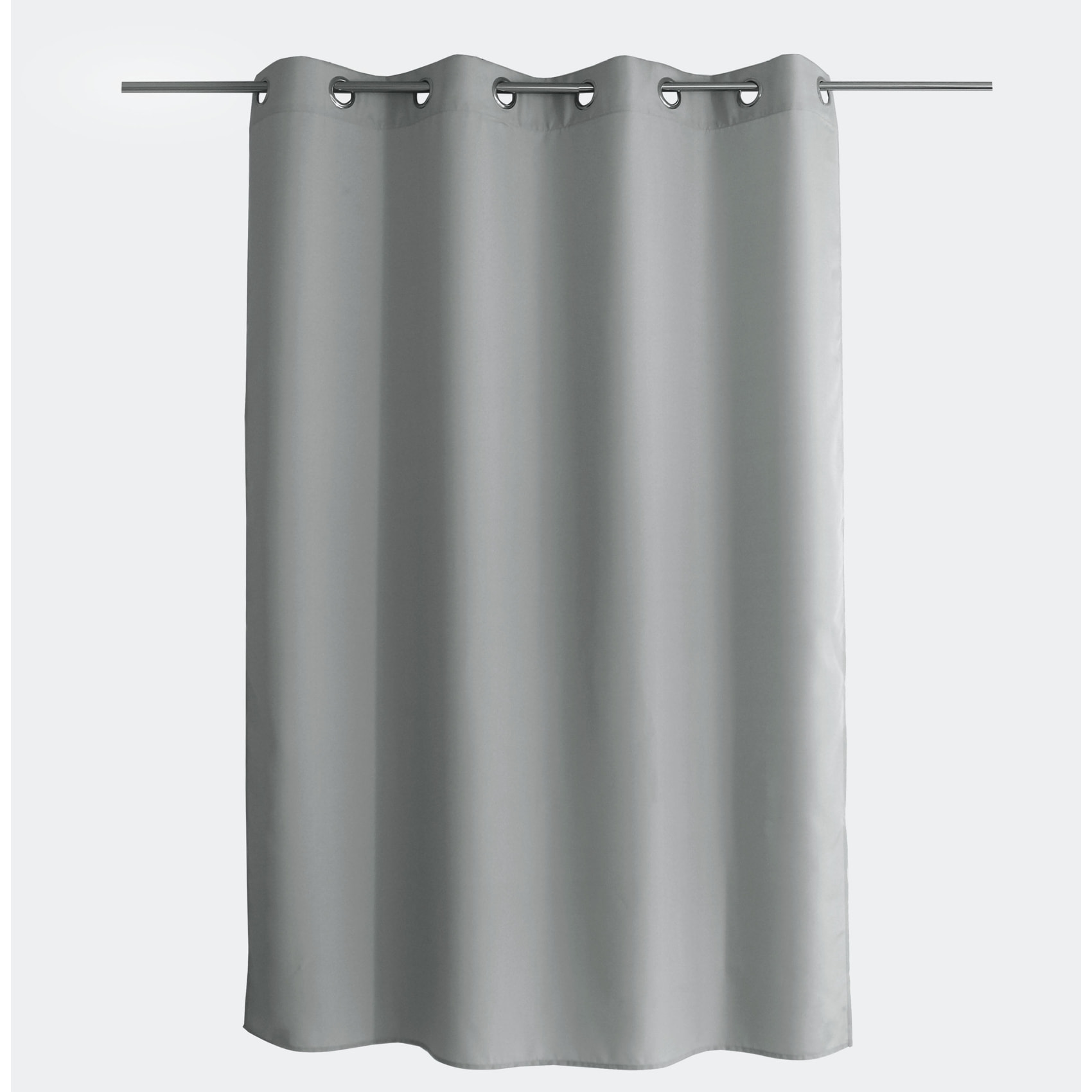 Rideau uni à oeillets - Gris clair