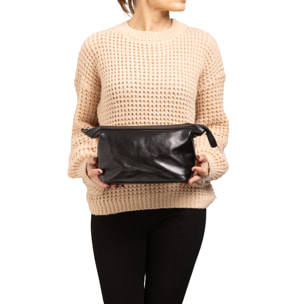 Pochette  unisex In Vera pelle Made in Italy 18x23x12 cm