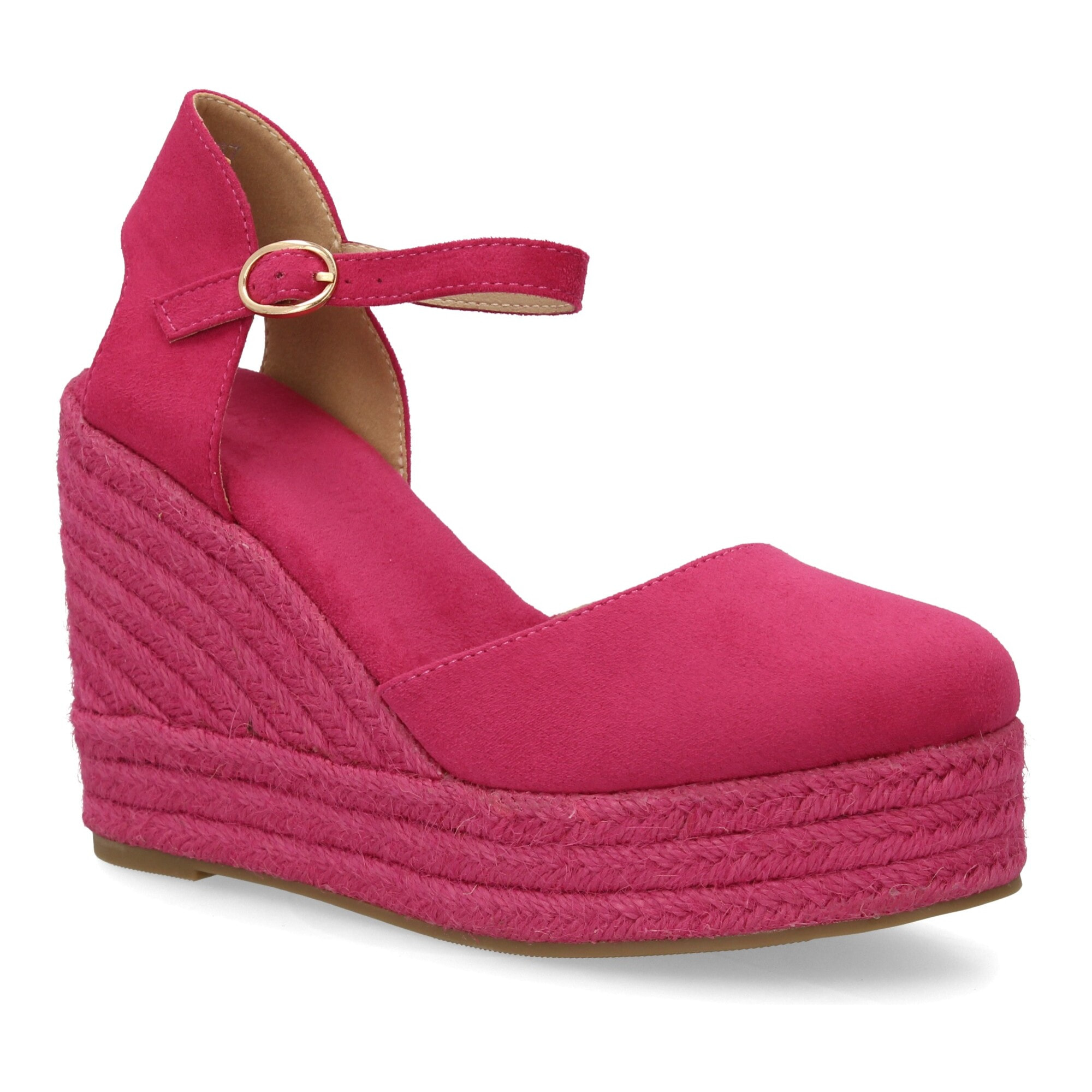 Alpargata cuña mujer talón cerrado y pulsera tobillo