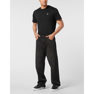 PHILIPP PLEIN Embroidered Beach Boy Fit Jeans Cross Gothic Plein