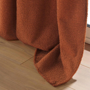 Rideau bouclette à oeillets - Terracotta