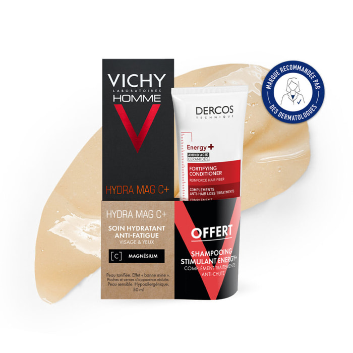Hydra Mag C+ - Soin hydratant anti-fatigue 50 ml + Dercos Energy+ format voyage