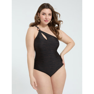 Fiorella Rubino - Costume intero monospalla con cut-out - Nero