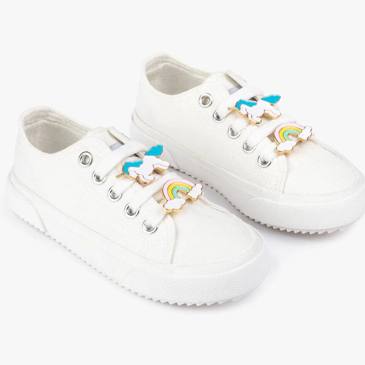 Zapatillas Niña Unicornio En Blanco