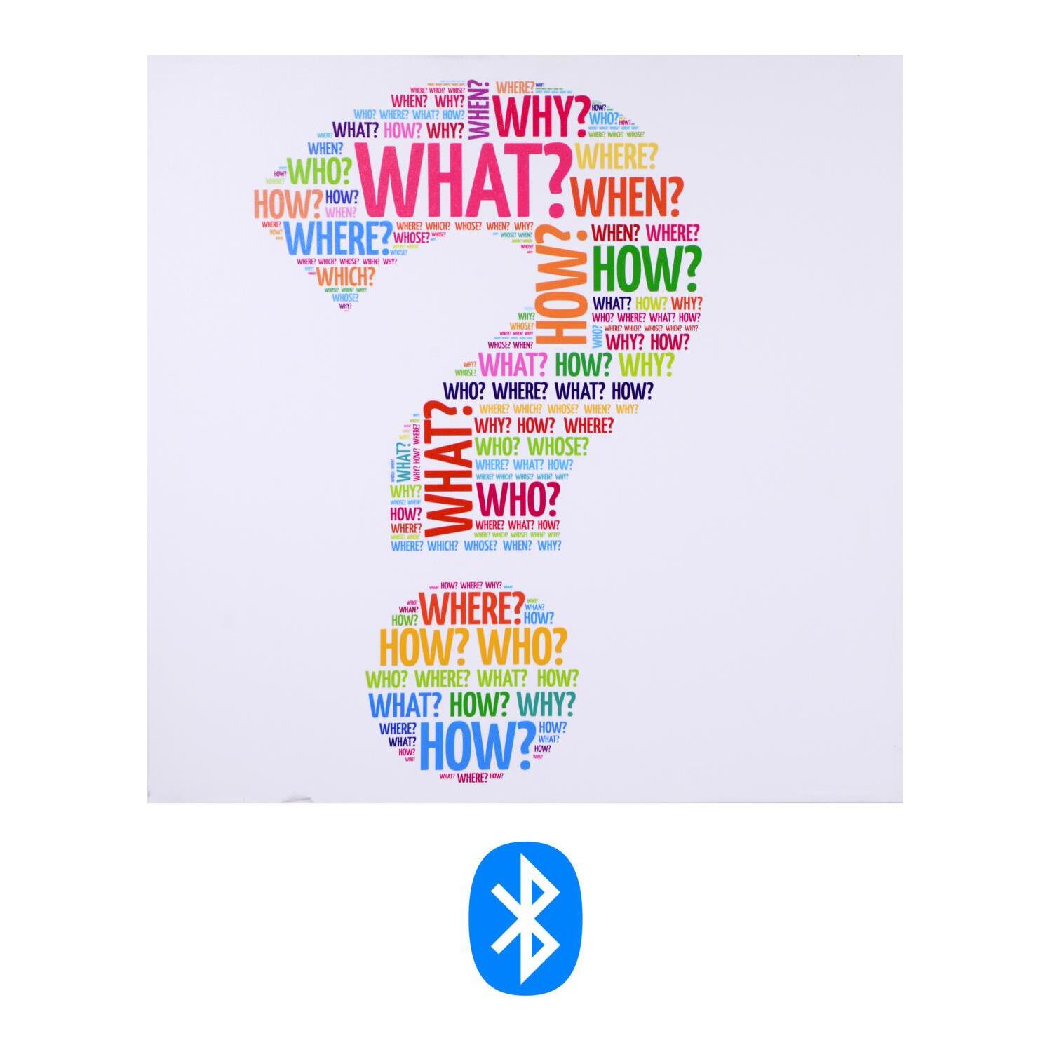 Quadro stampa con bluetooth multicolor cm60x60x4