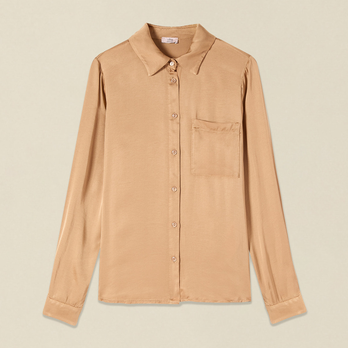 Oltre - Camicia in raso di viscosa - Bianco