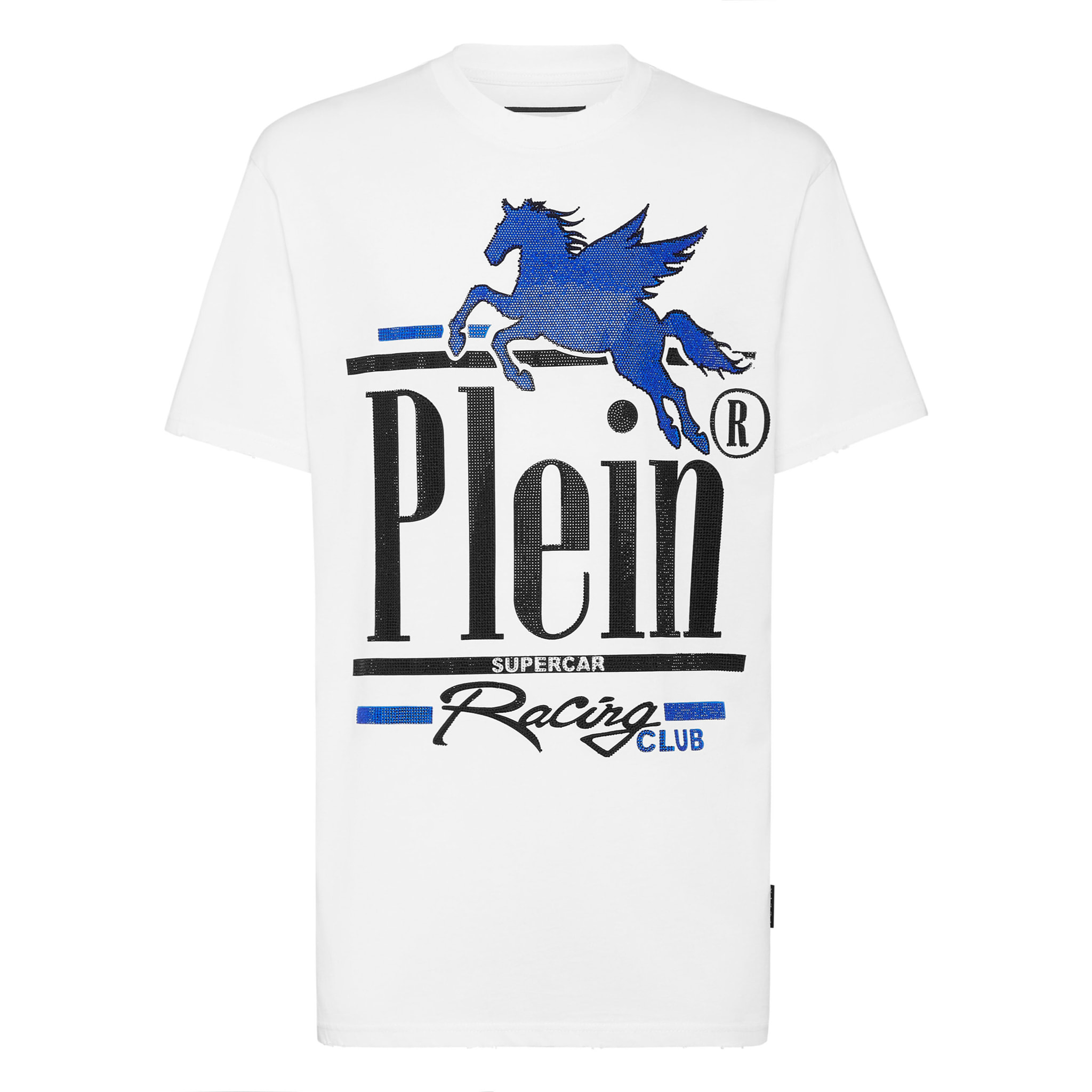 PHILIPP PLEIN Camiseta de cuello redondo y manga corta RACING