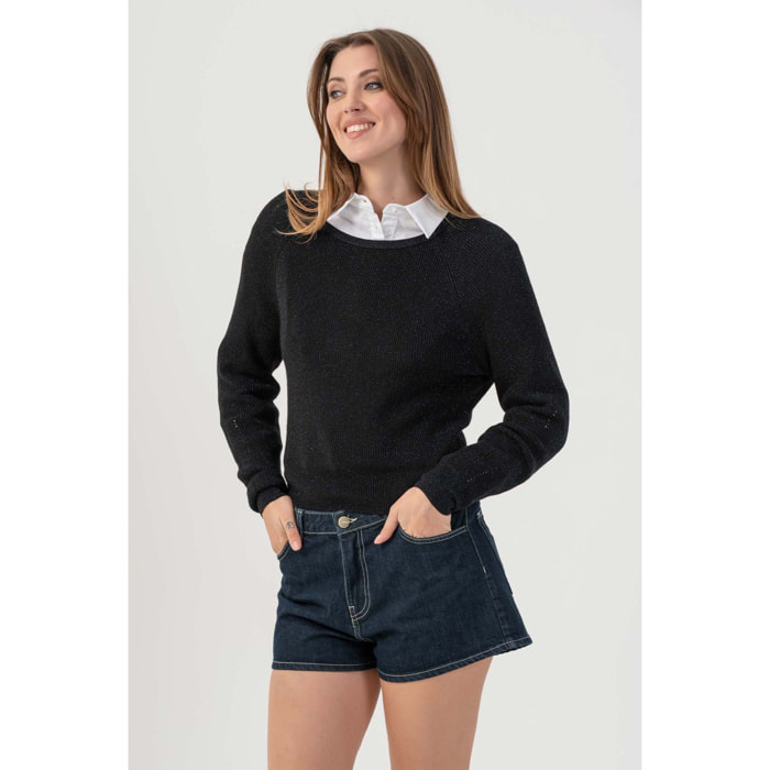 Kocca - Maglia girocollo in lurex Donna