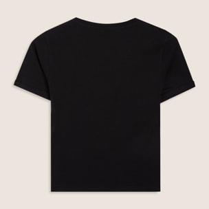 T-shirt slim donna con scritta ricamata