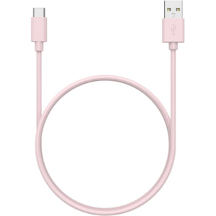 Câble de charge ESSENTIELB USB-A 1M vers USB-C Rose