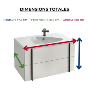 Meuble vasque Nouvelle Vague blanc