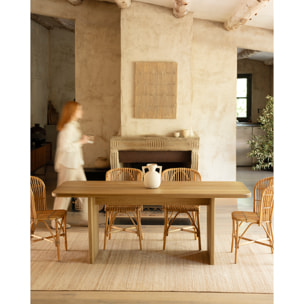 Table à manger en bois massif de peuplier en différentes tailles
