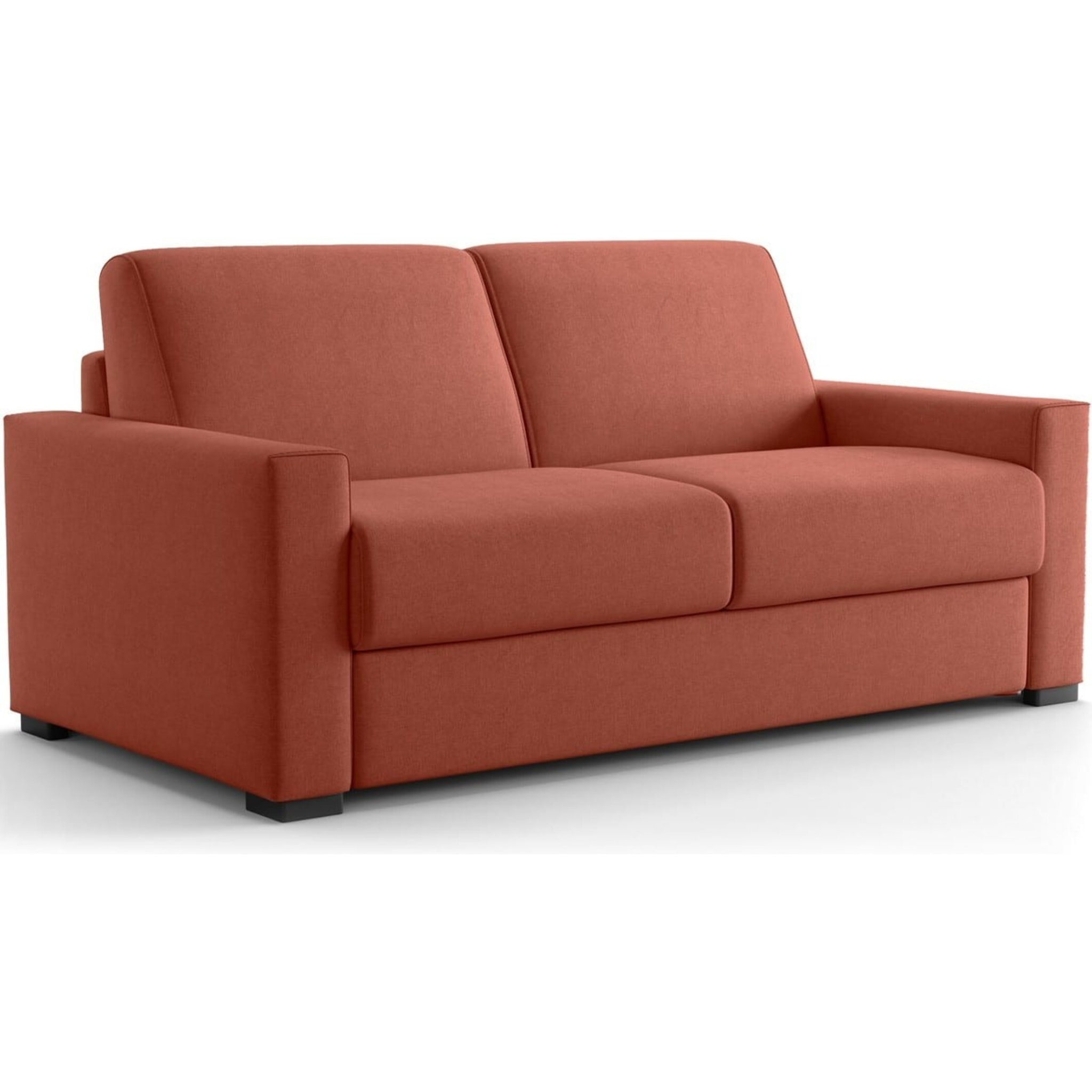 Canapé droit convertible 3 places en tissu chenille - ouverture express - ANZIO