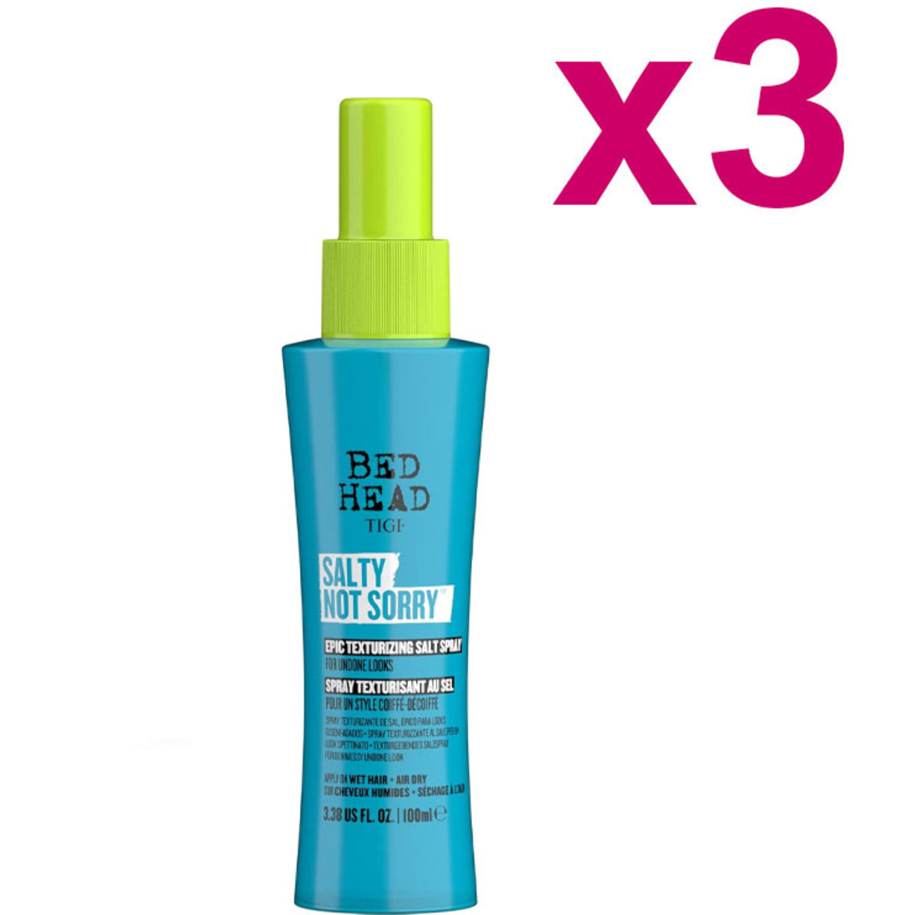 TIGI Kit Bed Head Salty Not Sorry Texturizing Salt Spray 3 Unidad x 100ml