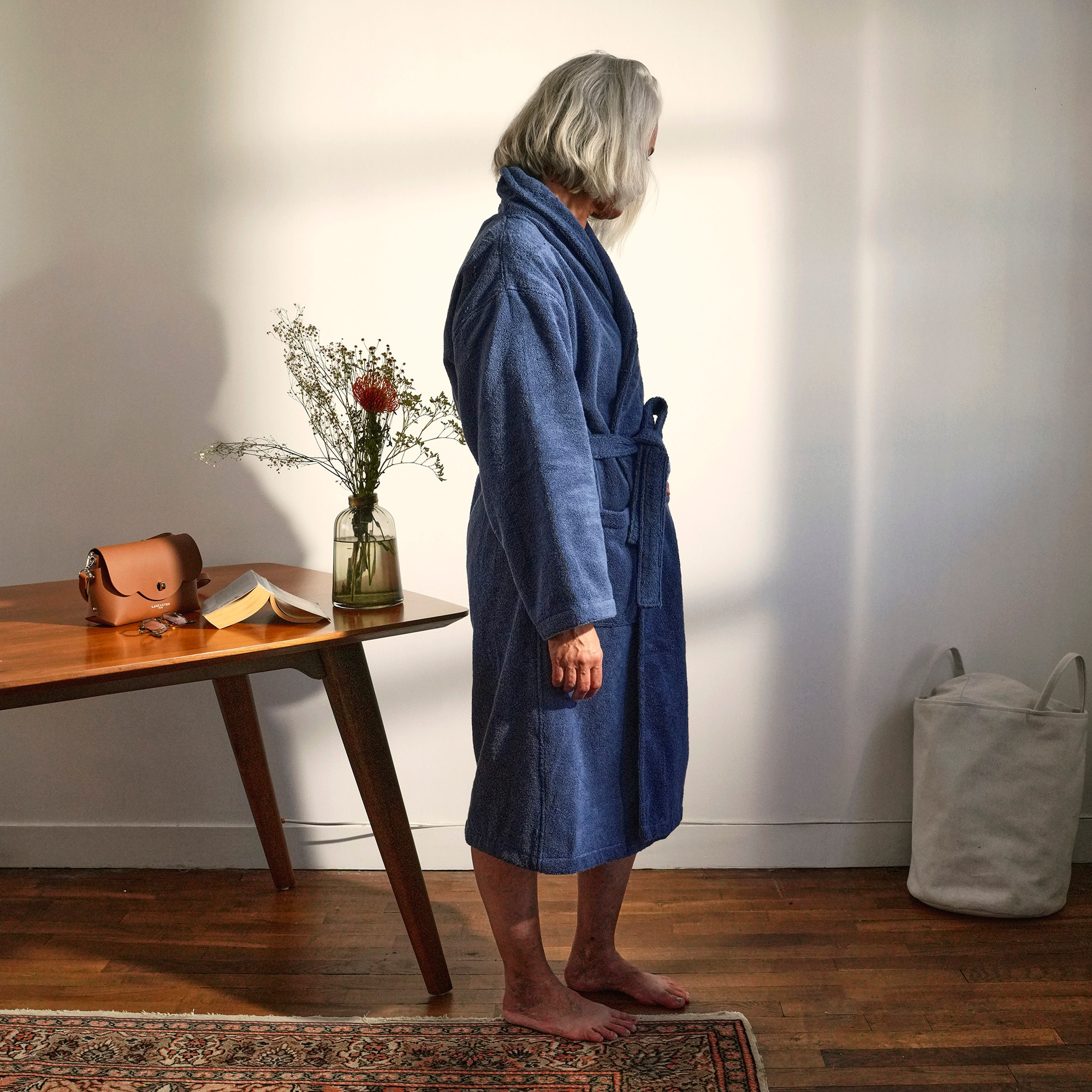 Peignoir col châle 100% Coton BIO, DOUCEUR NATURE