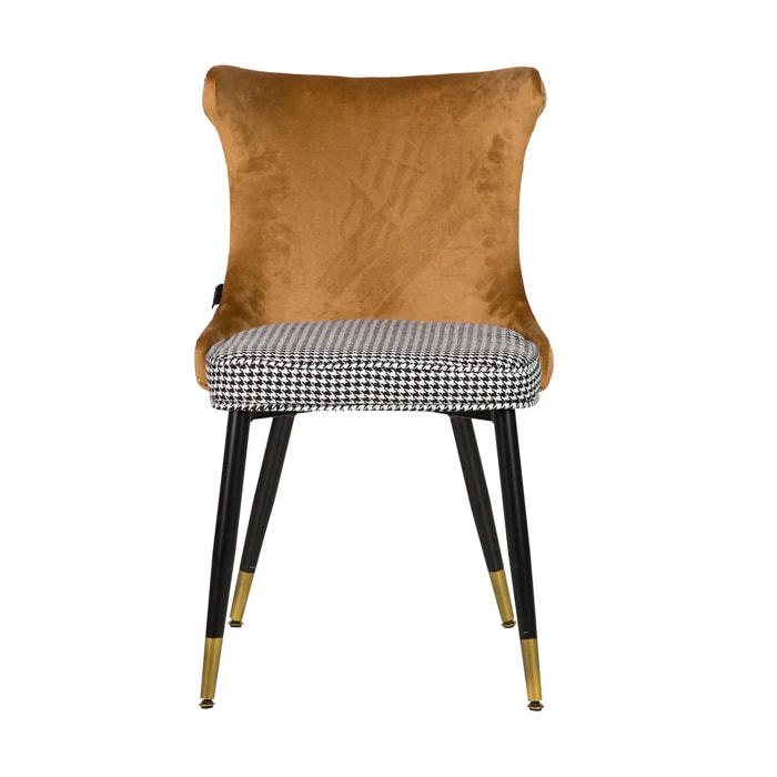 Silla Tachuelas Velvet Amarillo Aspen 49x54x82 Cm