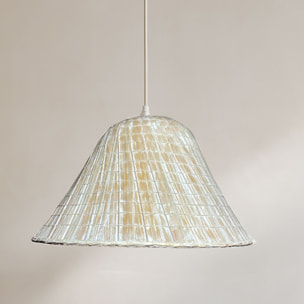 Suspension en feuilles de palmier blanche 40cm MAA