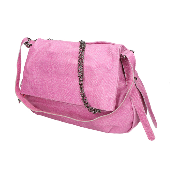 Borsa a tracolla da donna In Vera pelle Made in Italy 40x24x11 cm