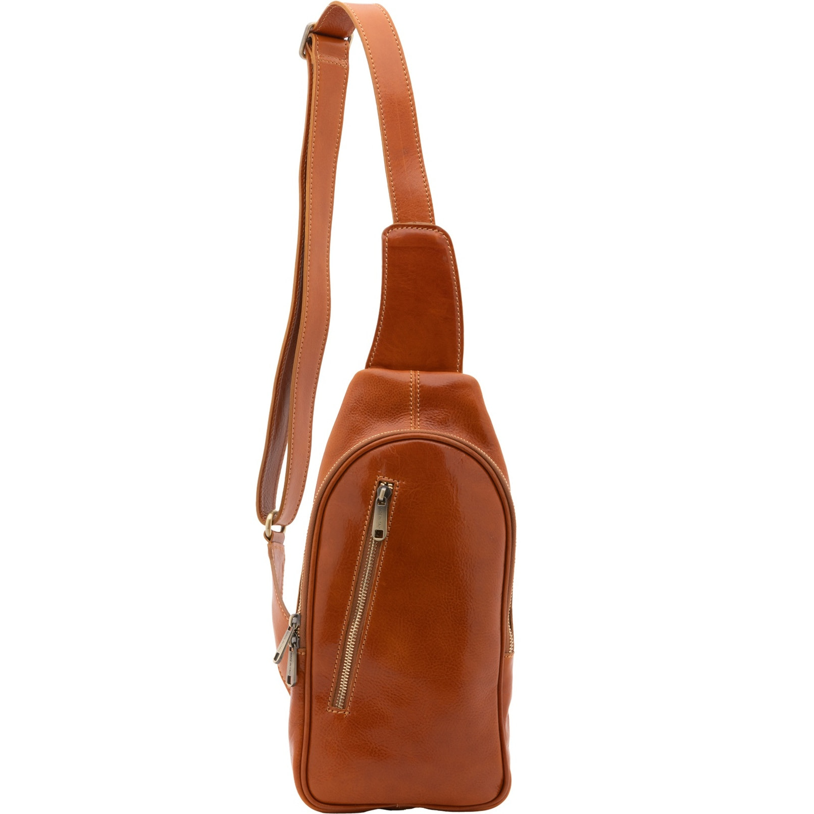 Borsa a tracolla uomo in vera pelle - Modello False - Made in Italy - 35.0 x 16.0 x 5.0 cm