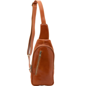 Borsa a tracolla uomo in vera pelle - Modello False - Made in Italy - 35.0 x 16.0 x 5.0 cm