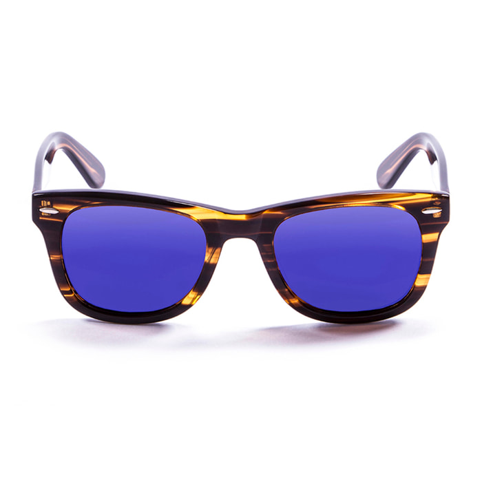 Gafas de sol LENOIR BIARRITZ - Marrón oscuro / Revo azul