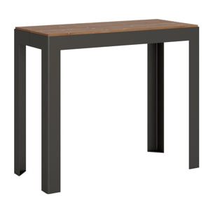 Consolle allungabile 90x40/290 cm Azalea Abete Tinto telaio Antracite