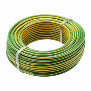 Bobinot câble rigide H07V-U 2,5mm² 10 mètres DEBFLEX Jaune/Vert - 111325