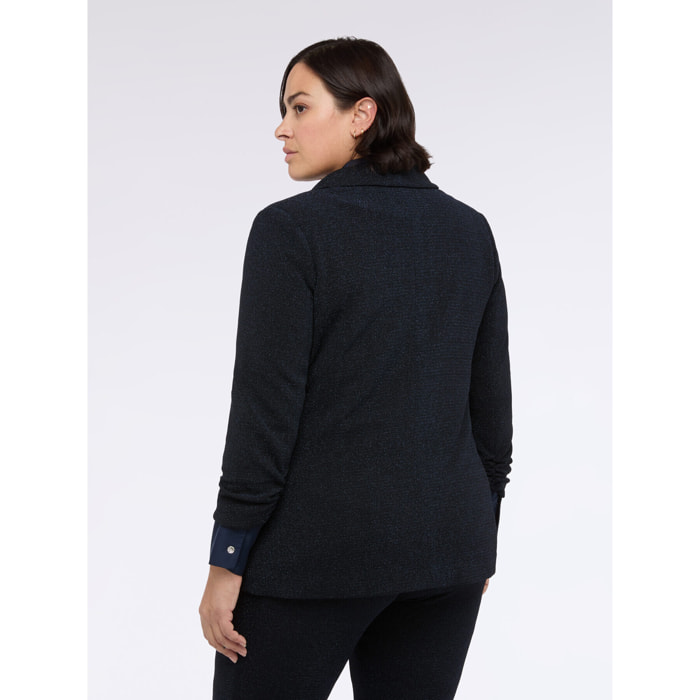 Fiorella Rubino - Blazer en jersey lurex - Azul