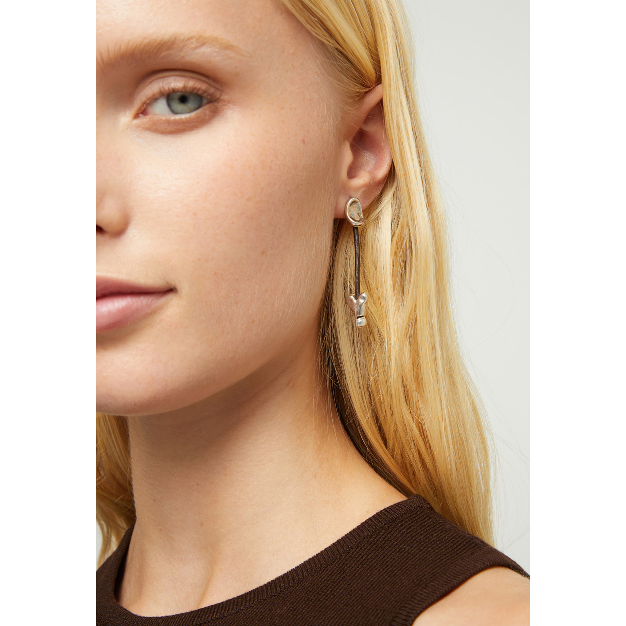 Pendiente PÁLPITO PLATEADO U