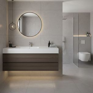 Lavabo Da Incasso Rettangolare Lavandino Bagno In Ceramica Design Moderno Elegante Per Top Bagno 101 x 46 cm Bianco