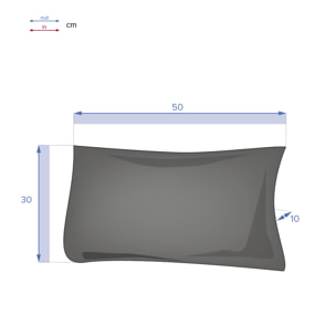 Coussin déco d'extérieur "Korai" vert olive 30x50cm en polyester