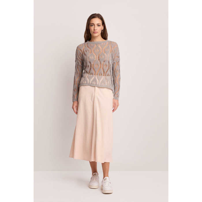 Kocca - Maglia con lavorazione traforata Donna, Fantasia, Girocollo