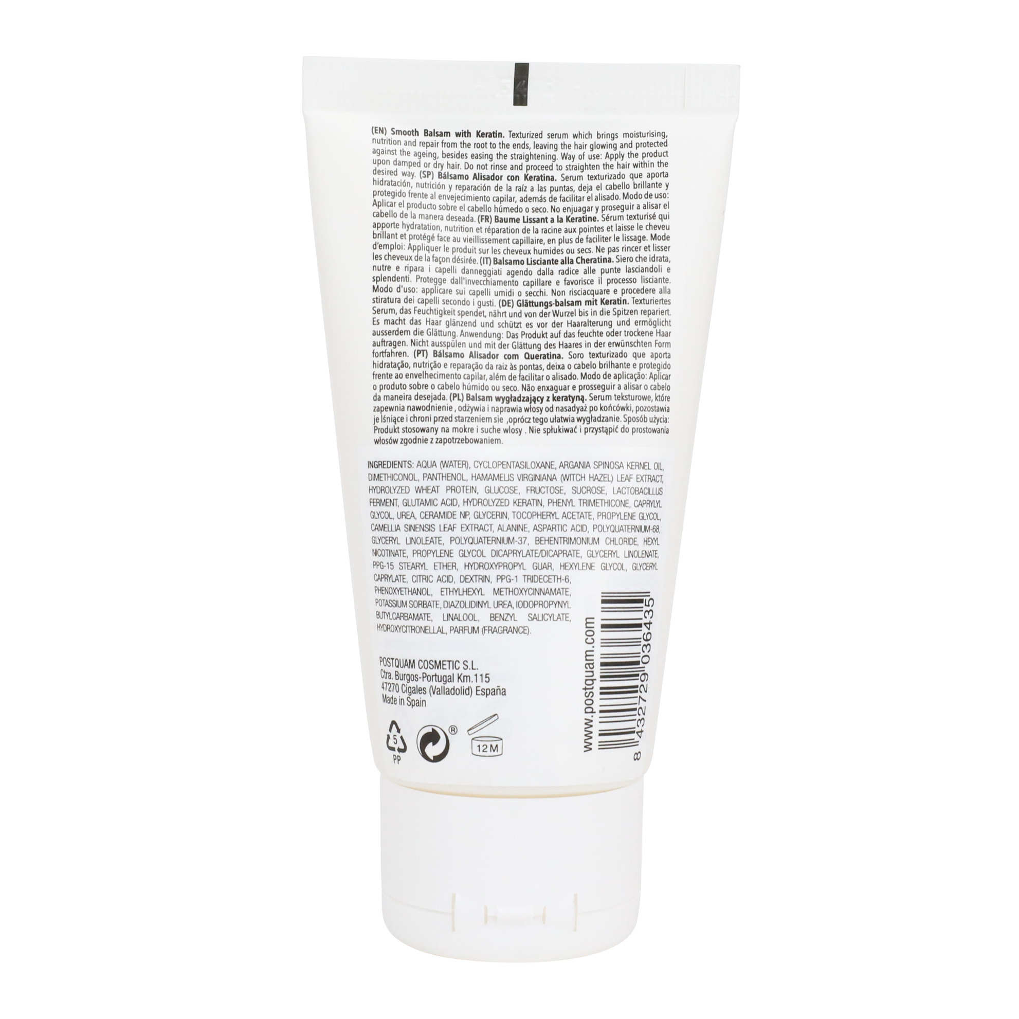 Baume lissant avec keratine 75 ml.