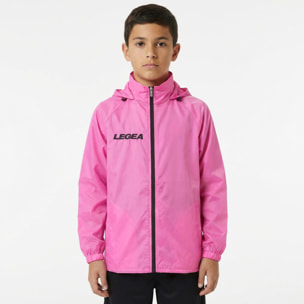 Giacca impermeabile da pioggia CAIRO rosa fluo