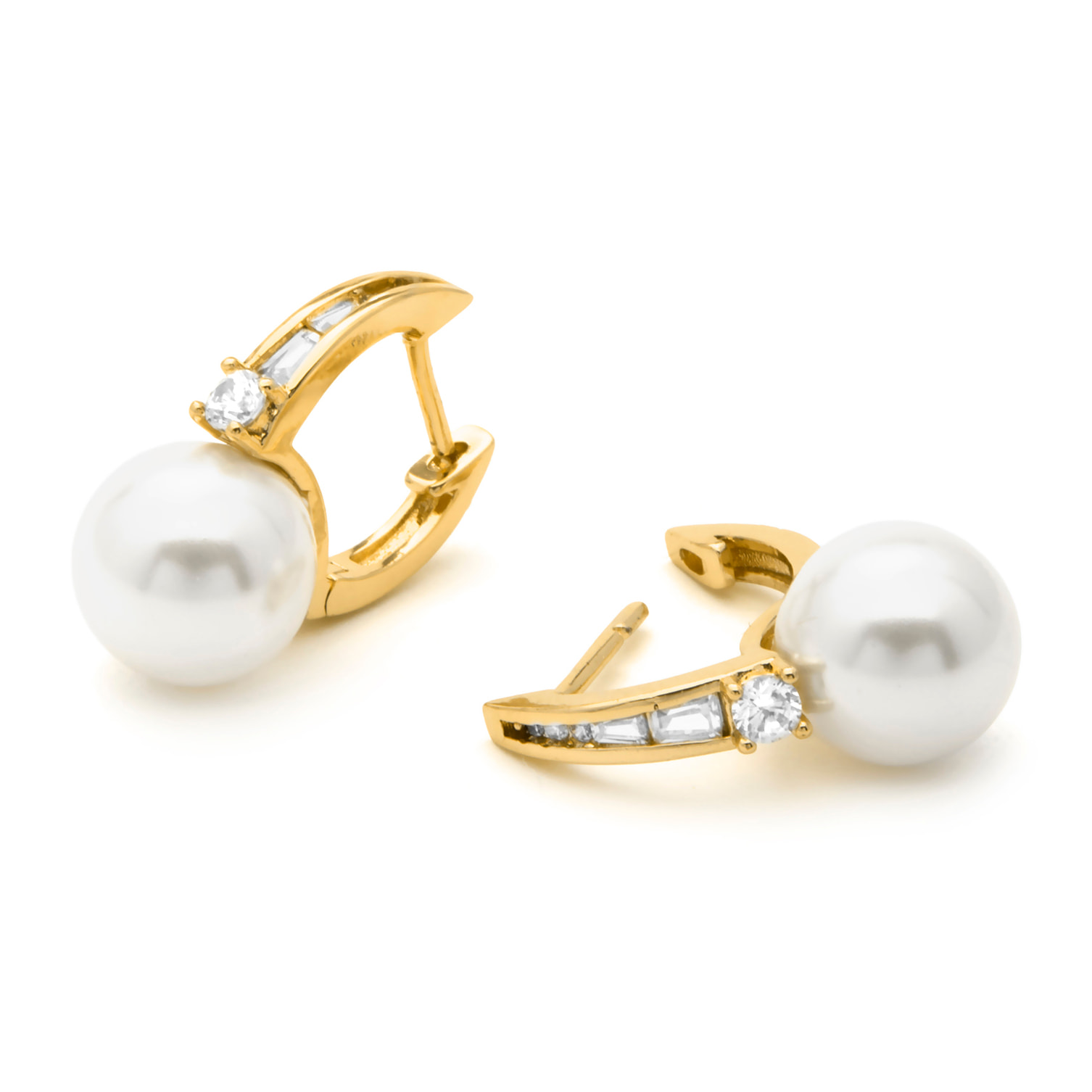 Pendientes Esha acabado oro amarillo 18k