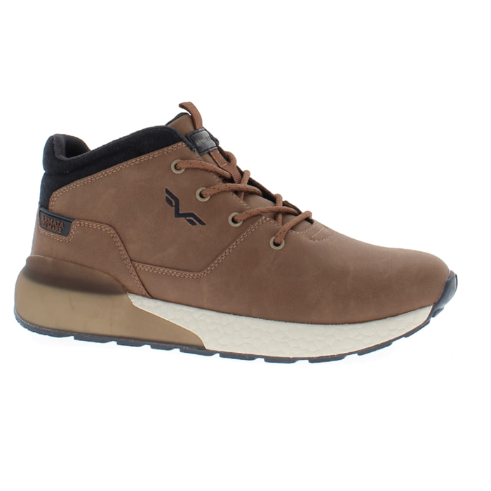 Armata di Mare Scarpe Uomo Sneakers Mid Stringate con Soletta Rimovibile in Memory Foam AMU W24N622 Cognac