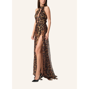 PHILIPP PLEIN Long Dress LEOPARD