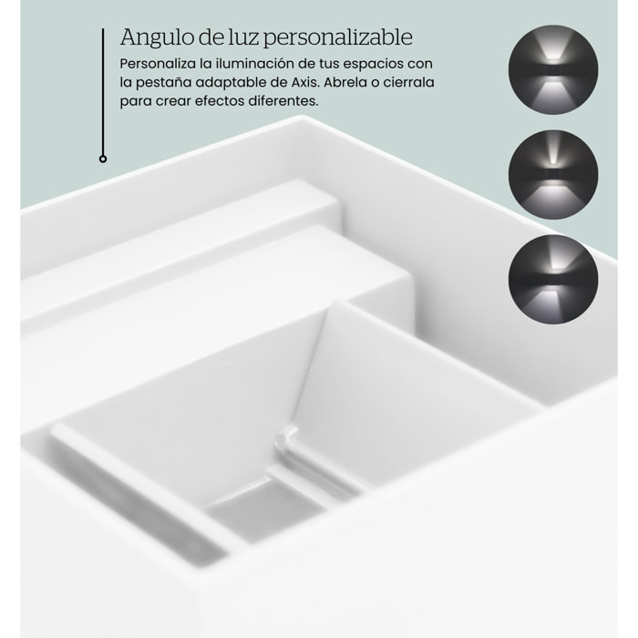 Forlight Axis square aplique exterior con luz led blanco cálido 3000K en color blanco