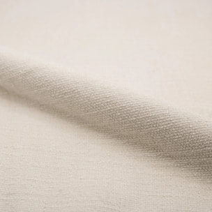 Canapé convertible 2 places en tissu texturé beige - Olympe