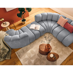 Debbie - module d'assise sans accoudoirs en tissu texturé - Gris