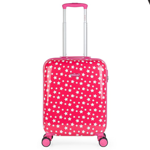 Juego De Maletas De Viaje Juvenil Infantil Niña Niño 4 Ruedas Set Trolley 3 Pzs.(Cabina Pequeña (Equipaje Avión), Mediana Y Neceser De Viaje 702400B