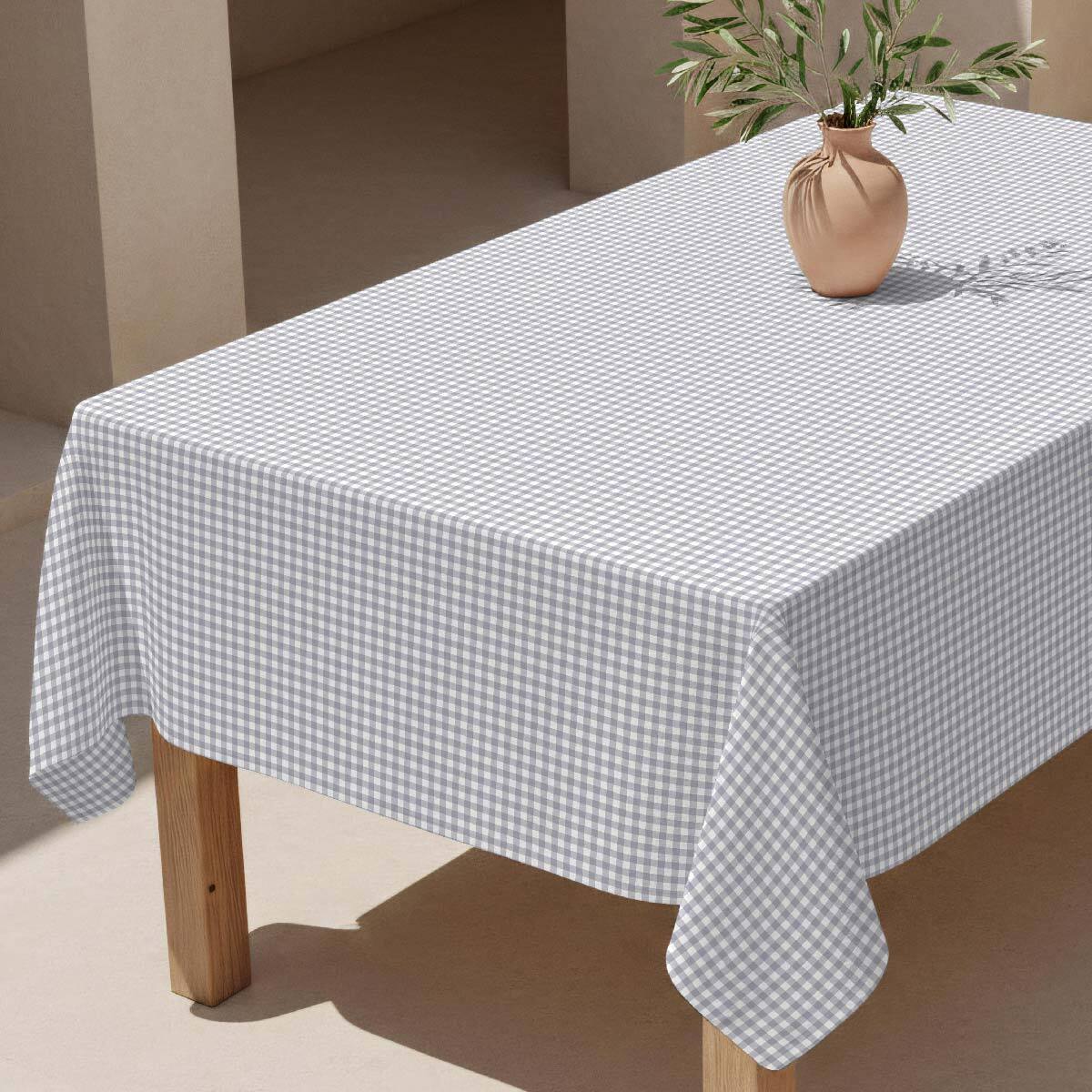 Mantel antimanchas Medina gris - 100% algodón -
